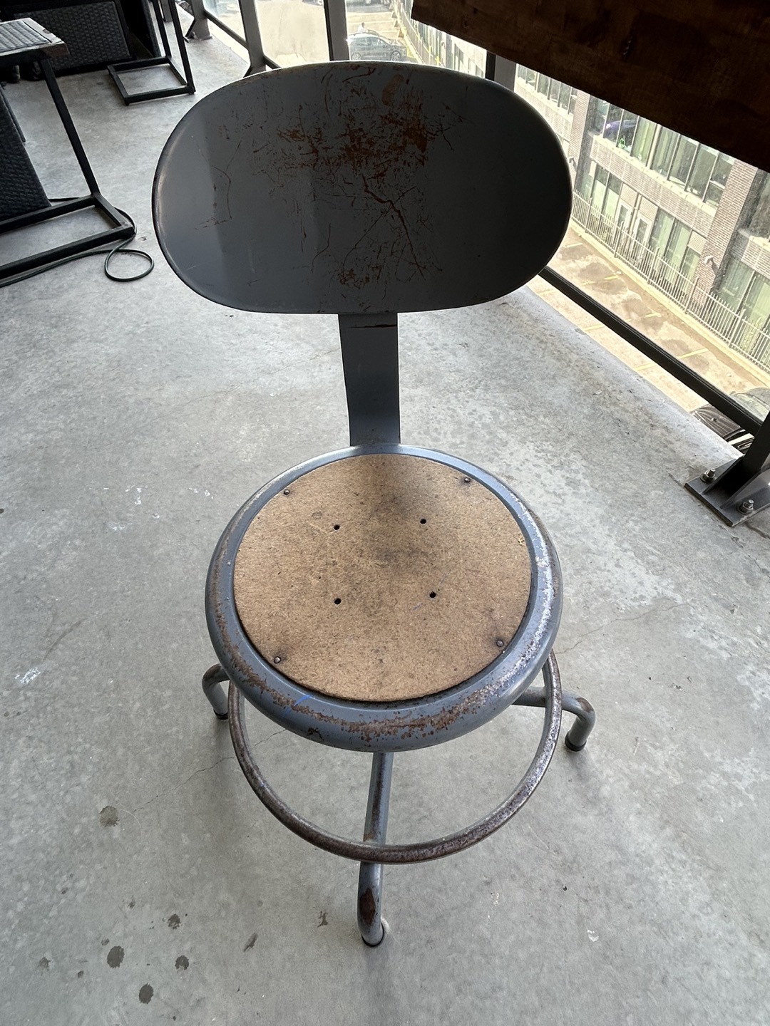 Vintage metal swivel chair