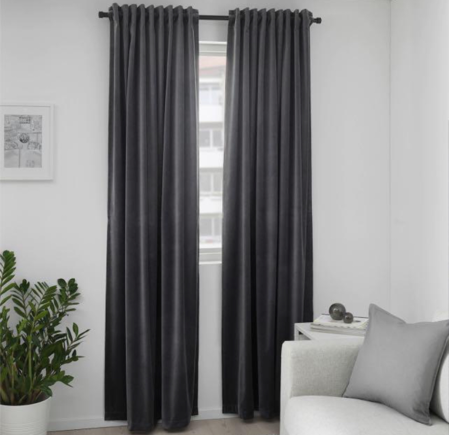 IKEA SANELA room darkening curtains x 3 panels - photo 2
