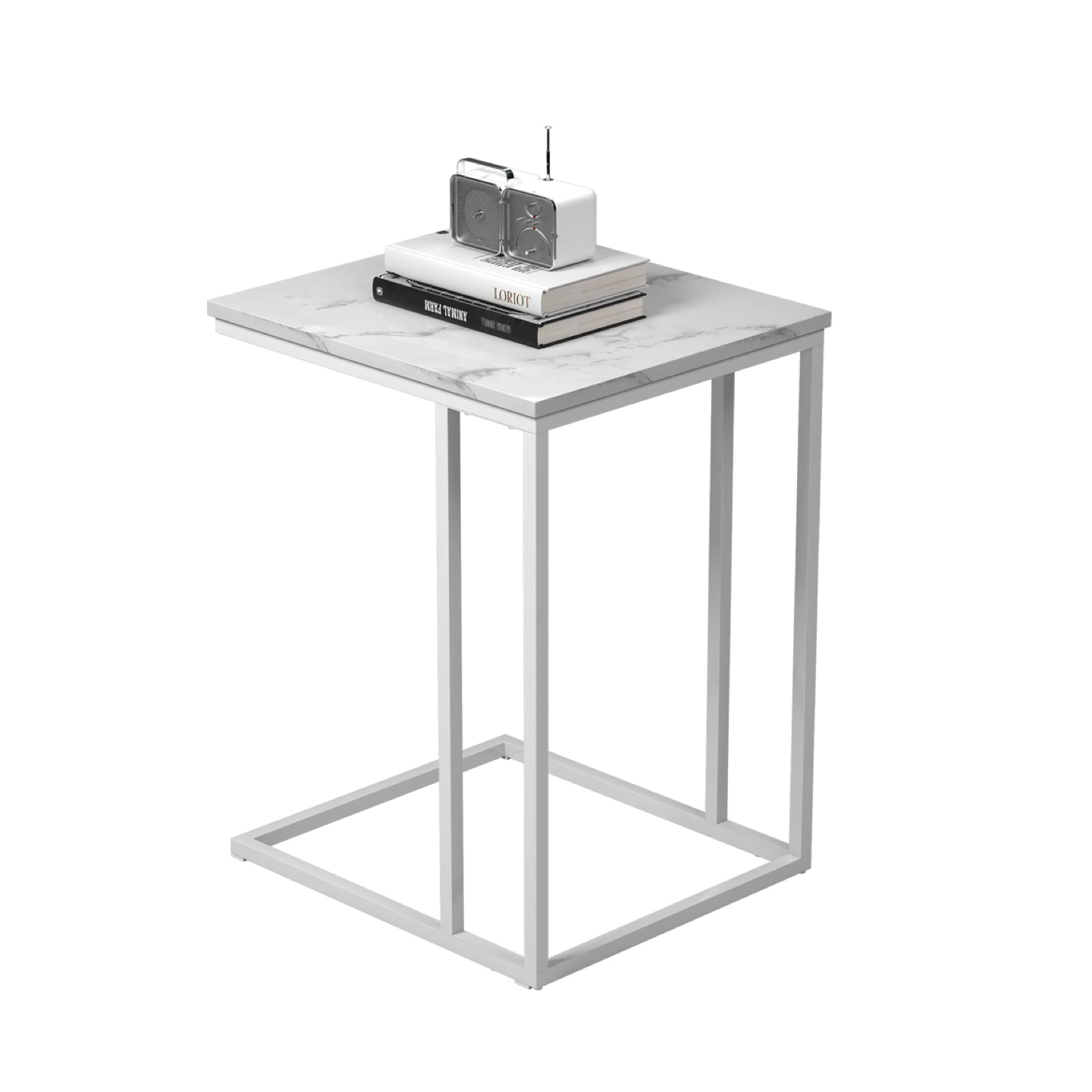 HOME BI C-Shaped Side Table,Modern Simple Sofa Side Table