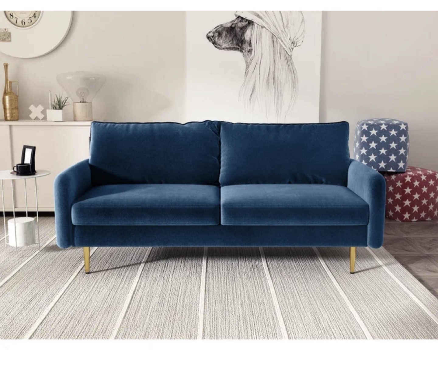 Sofa - 58 inch round arm