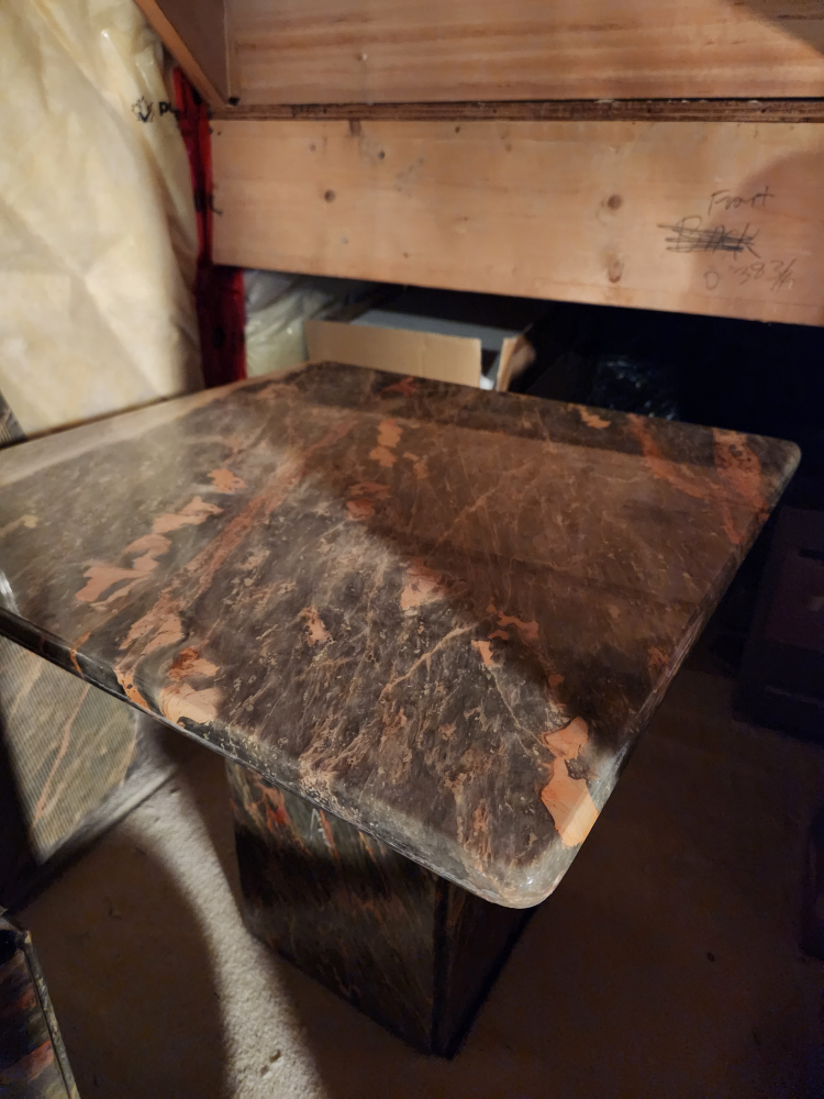 Trade in or sell it: marble coffee table 23" x 23" x 20" thumbnail
