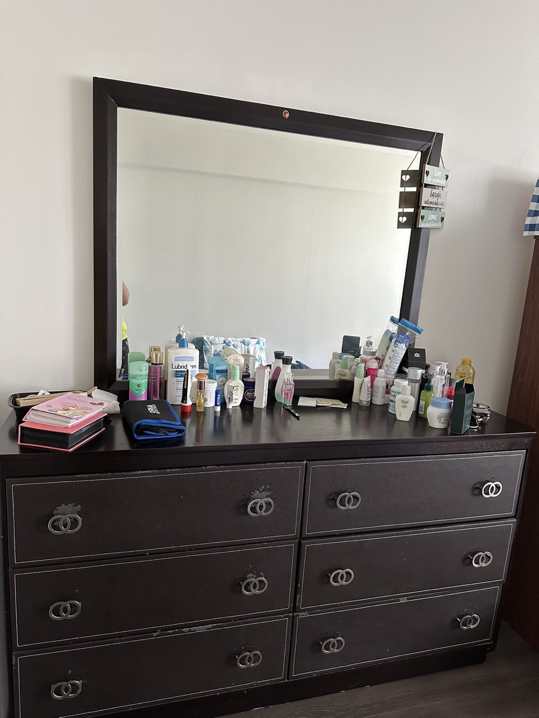 Makeup table and 6 drawers - colour black