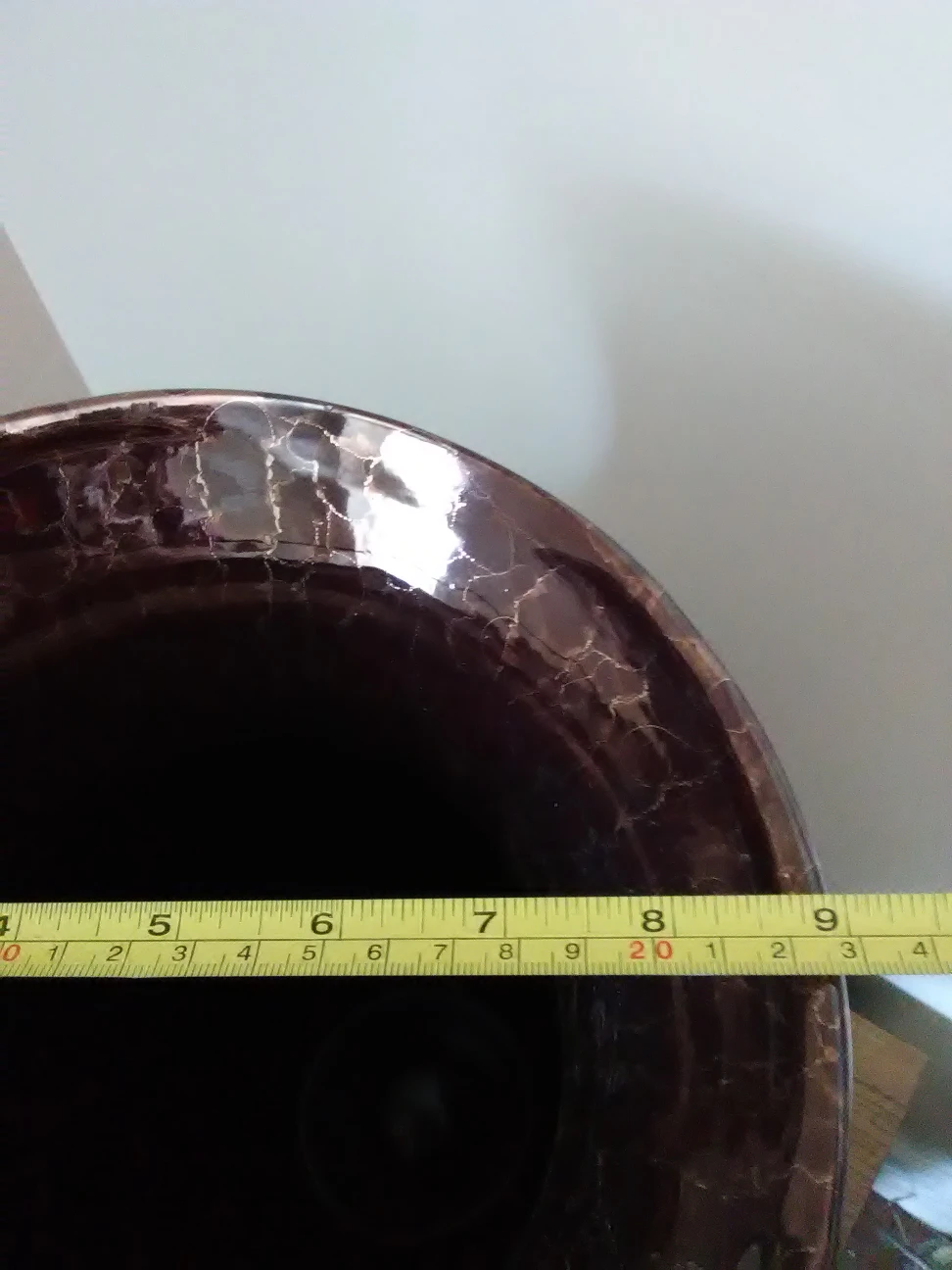 large glass brown vase for $23.00 image indicator(3)
