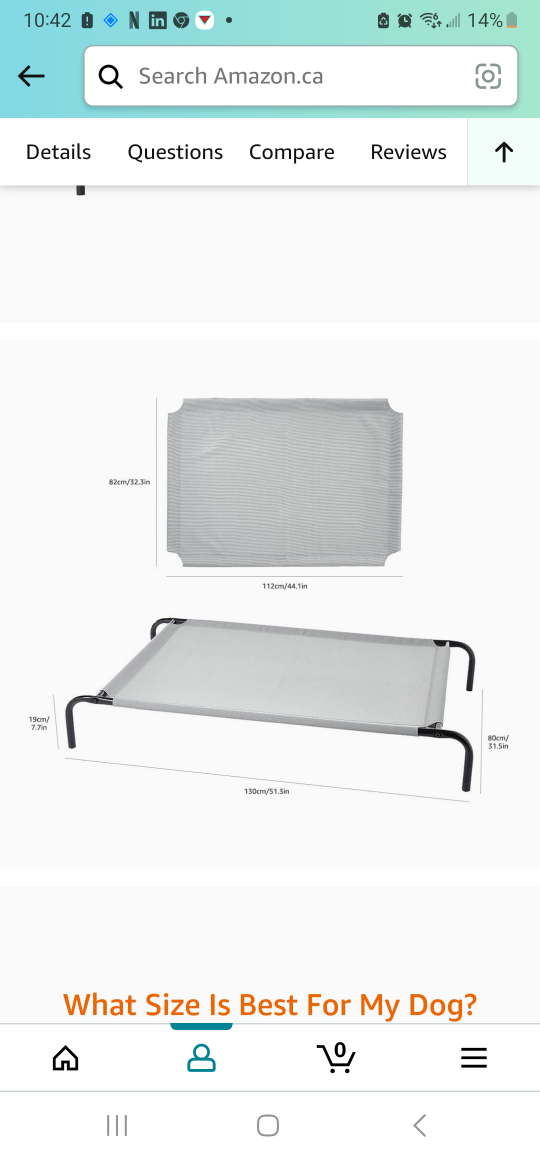 Amazon Basics Indoor/Outdoor Elevated Dog Bed

 - photo 2