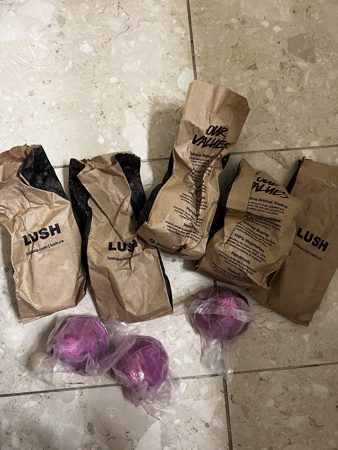 8 lush bath bombs (selling them as a bundle)