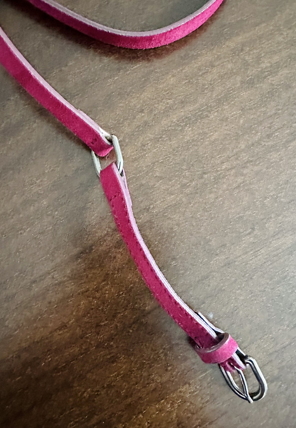 MarcCain burgundy skinny belt suede - photo 2