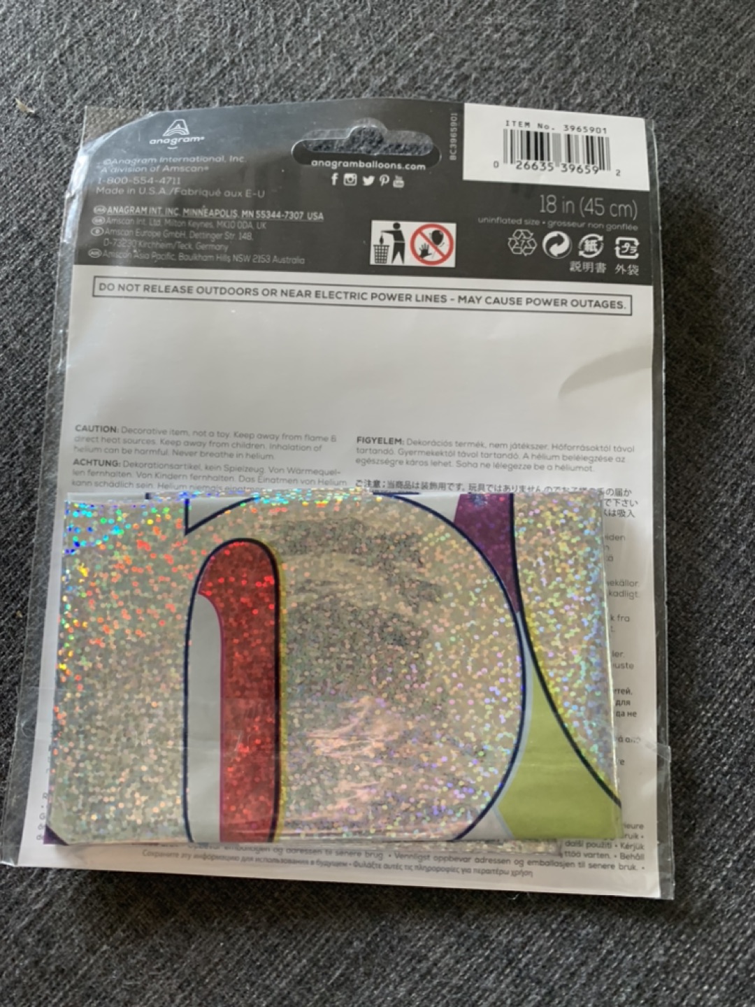 Number 60 Foil Balloon 💰 - photo 2