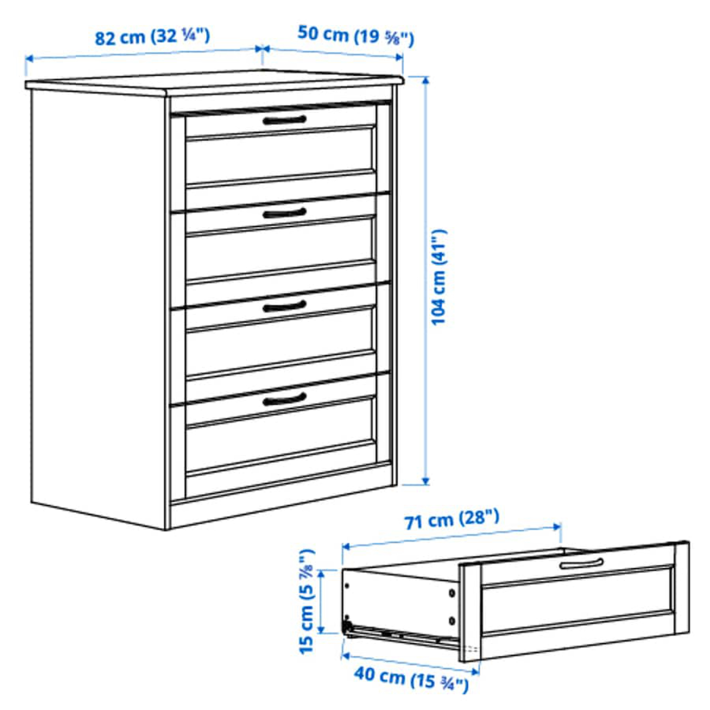 4-drawer chest - SONGESAND - photo 2