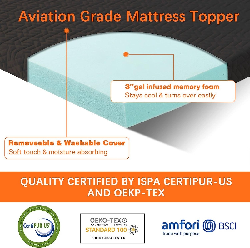 Bedluxury Cooling Gel Mattress Topper, BNIB - photo 5