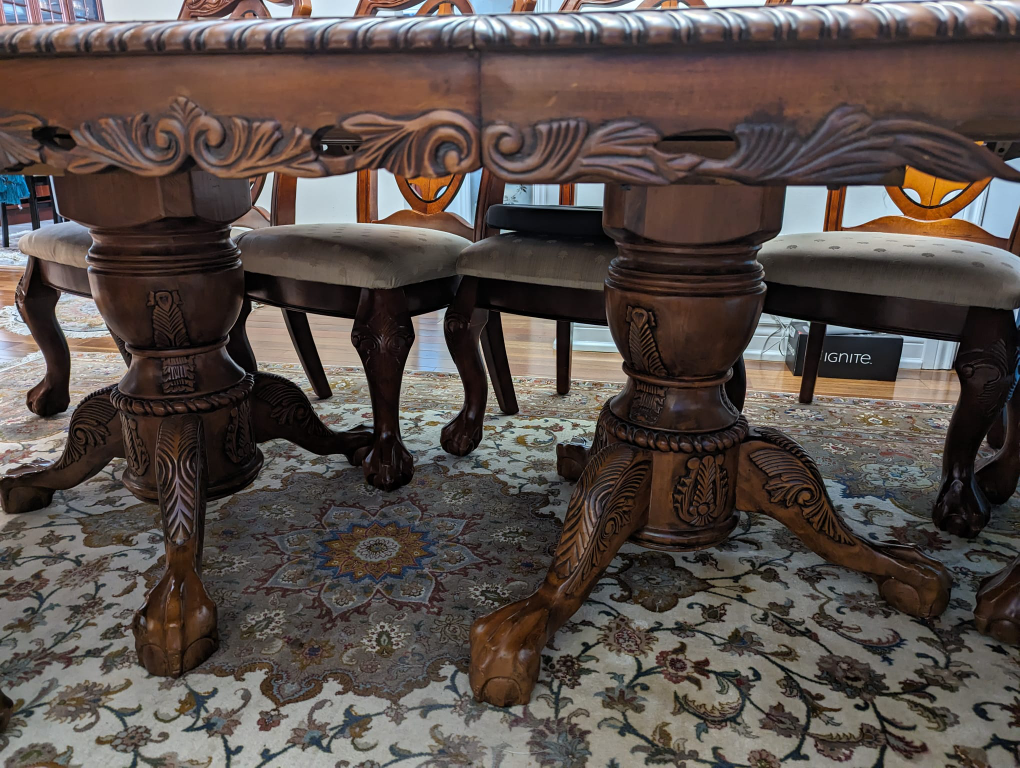 Dining wood table, Elegant, 6 chairs - photo 4