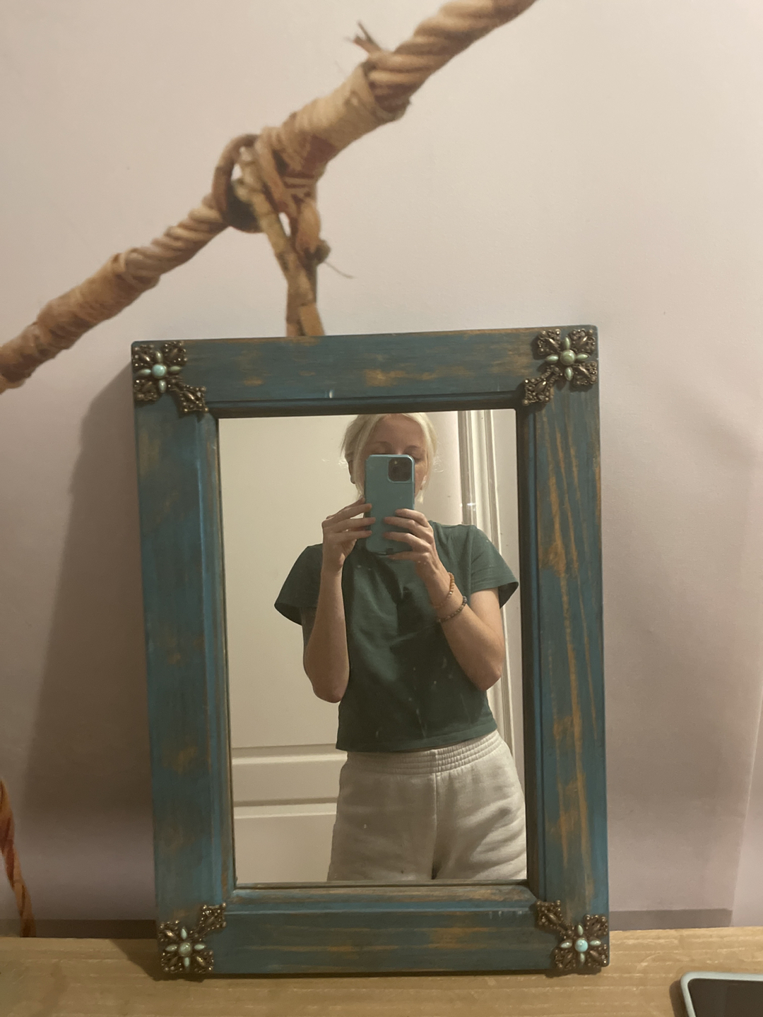 Unique Woden bohemian mirror