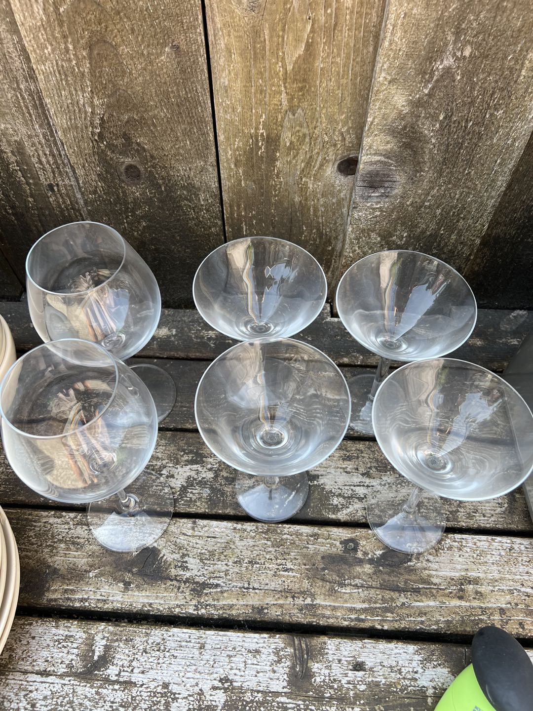 Martini glasses plus 2 for wine