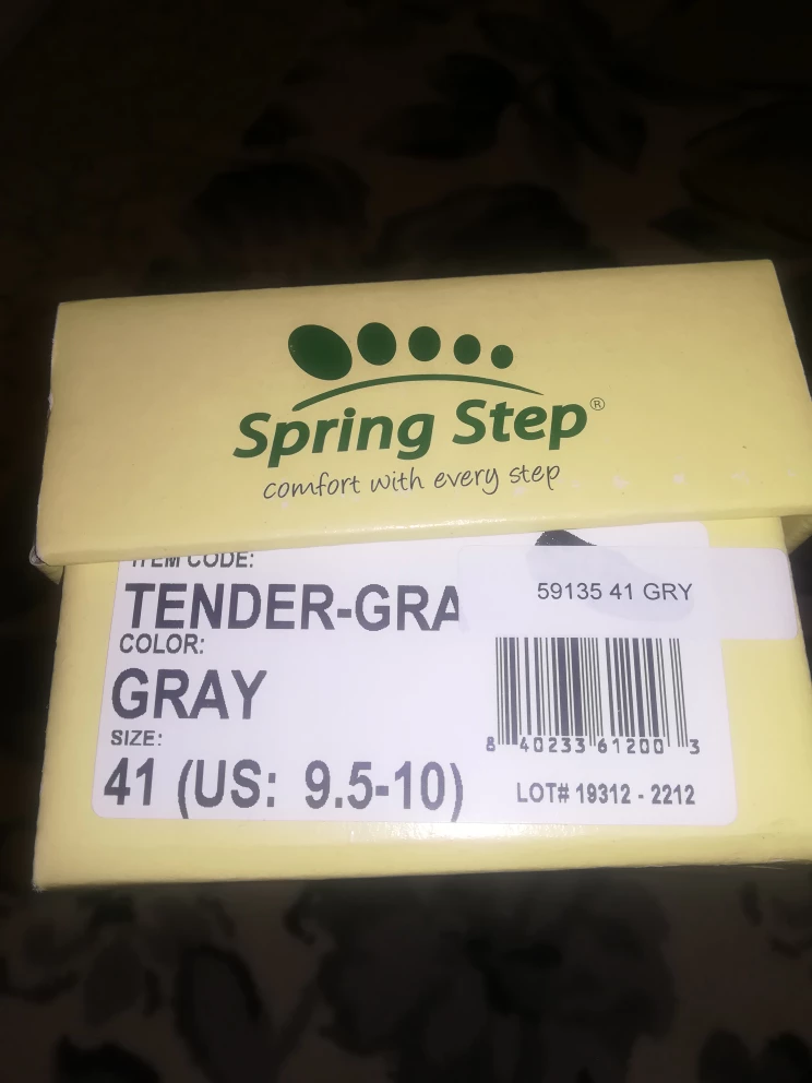 NEW Women's Spring Step Stretch slip on shoes, Gray size 9.5/10 image indicator(6)