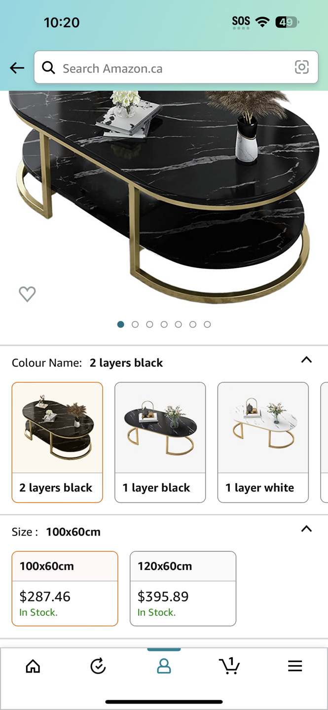 MODERN DESIGN: Elegant faux marble coffee table image indicator(8)