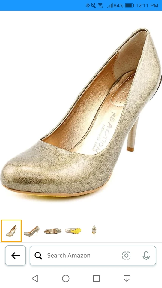 New Kenneth Cole Reaction Womens 8.5 Bronze Pumps Heels Shoes image indicator(5)