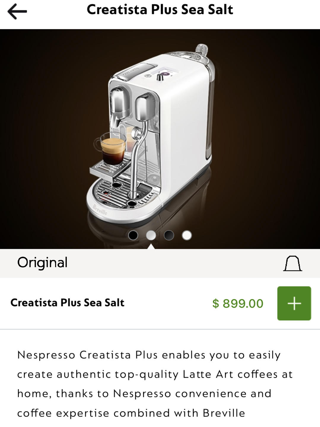 Nespresso Original machine Creatista Plus - photo 2