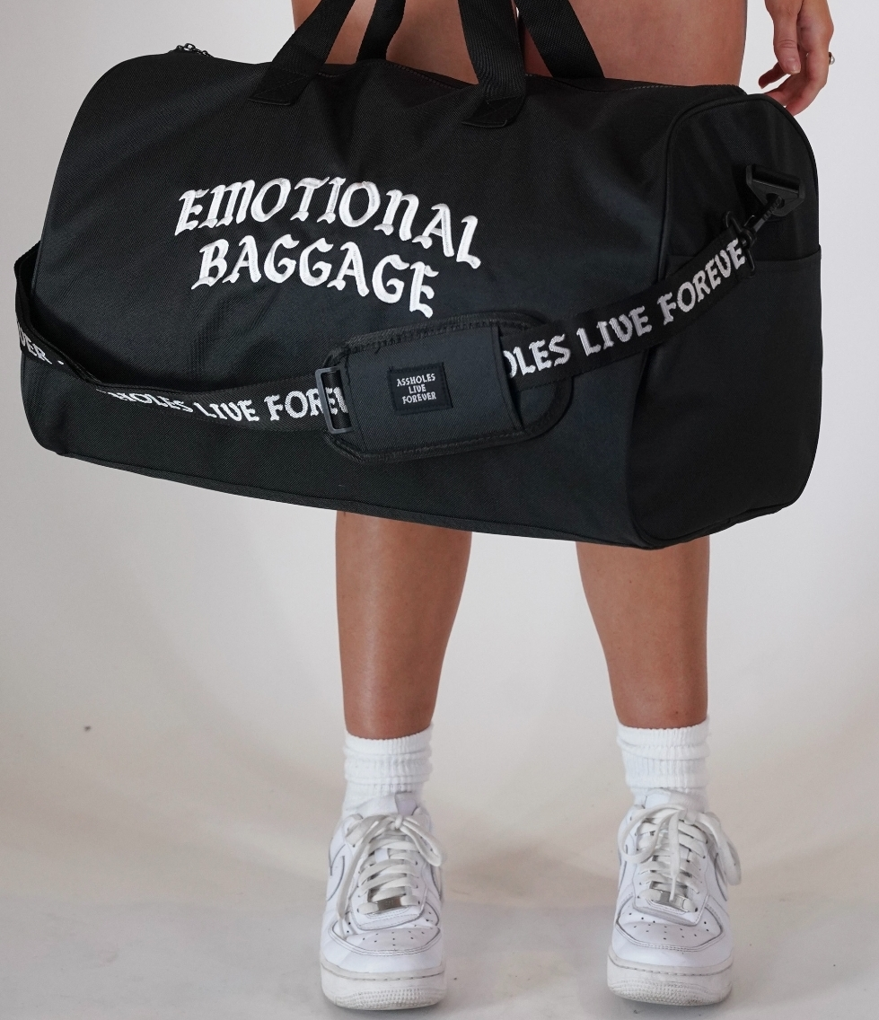 EMOTIONAL BAGGAGE OG Black Gym Duffle Bag