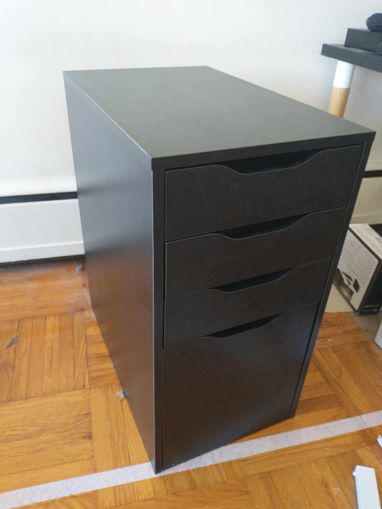 IKEA Drawer ALEX Black Office desk filing cabinet thumbnail
