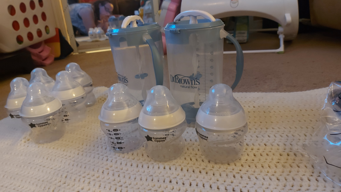 baby bottles and formula pitcher  thumbnail