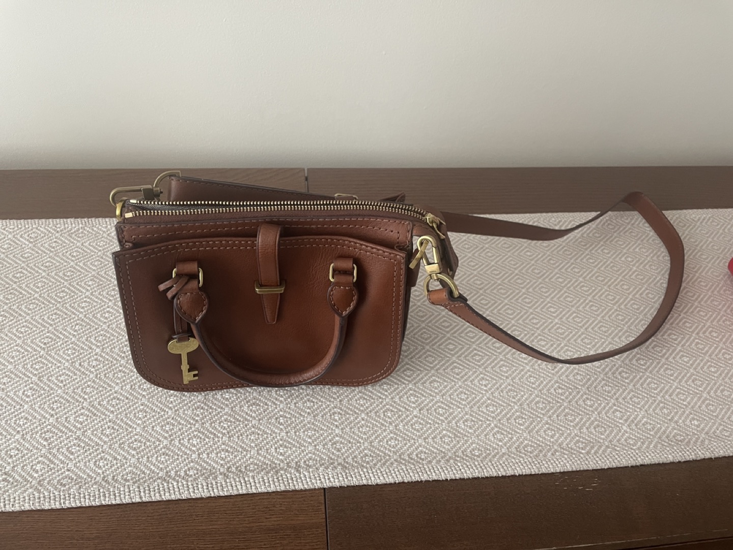 Fossil Mini Ryder Leather Satchel