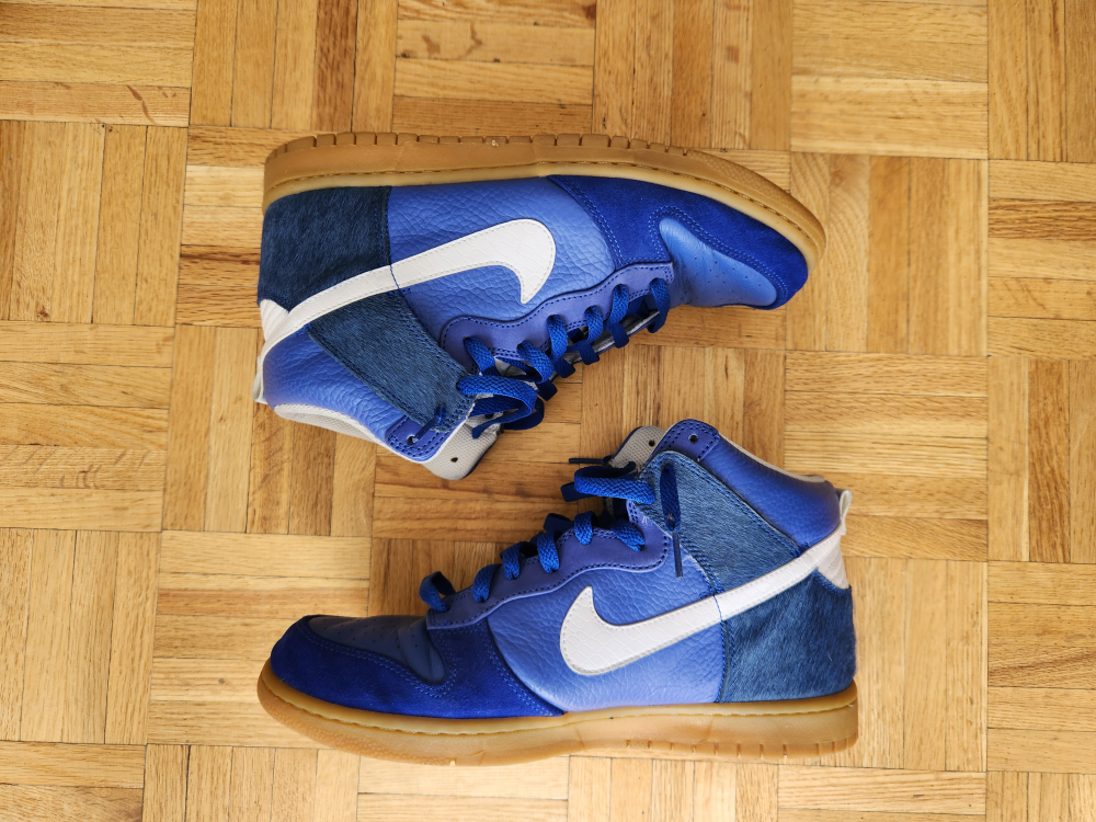 Nike zoom dunk high premium blue, white, and gum. - photo 2