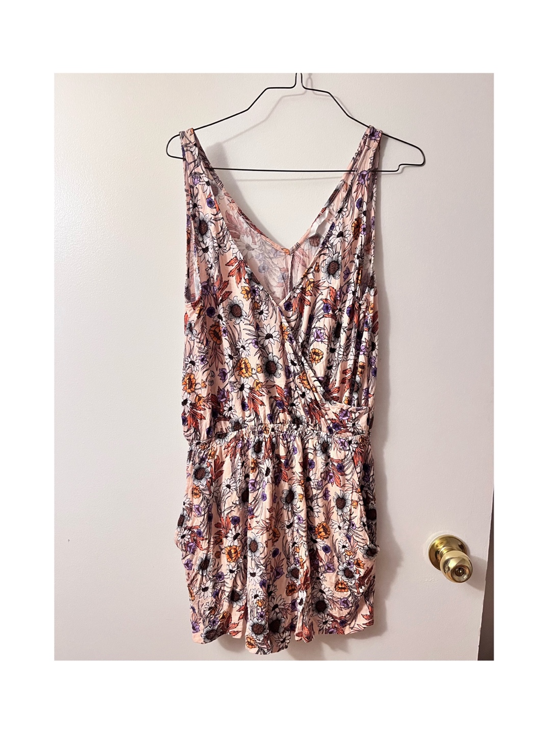 H&M Floral Romper Jumpsuit size M thumbnail
