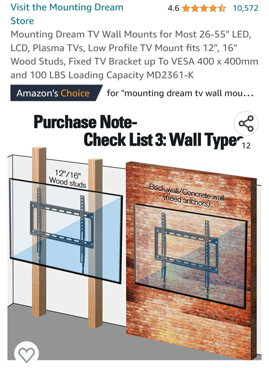 TV Wall Mount Fits most 32" - 55" image indicator(5)
