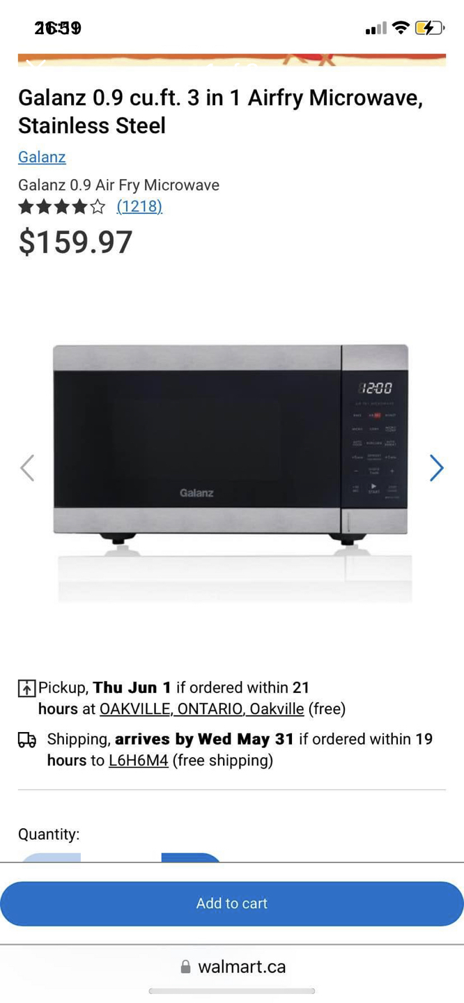 Galanz Microwave & Air Fryer