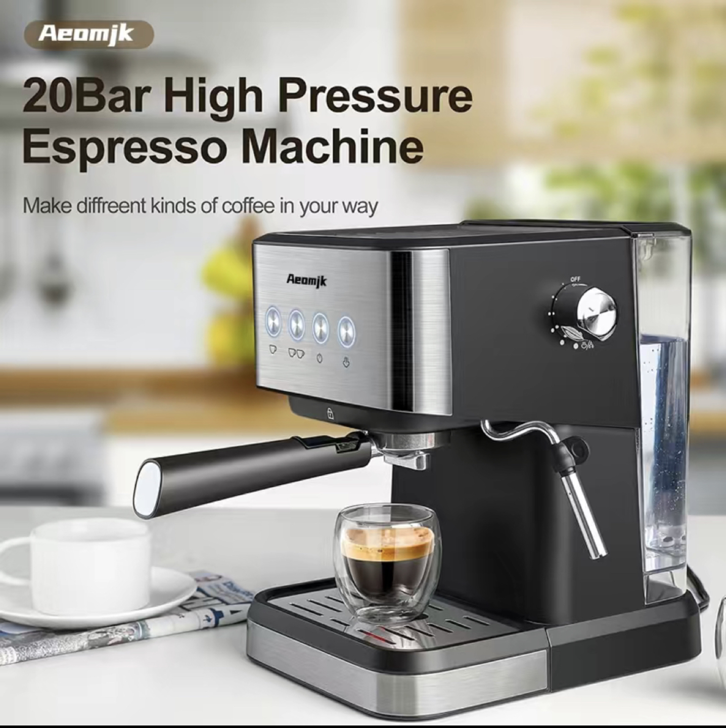 20 Bar Espresso Machine, Fast Heating Coffee Machine - photo 5