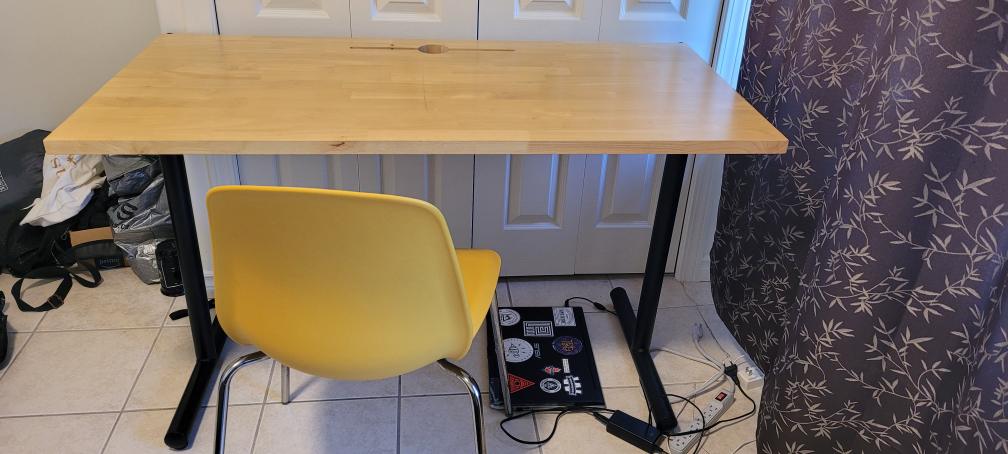 desk and chair