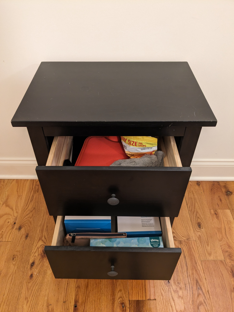 ☀️ IKEA HEMNES 2-drawer chest, bedside table, black/brown - photo 3