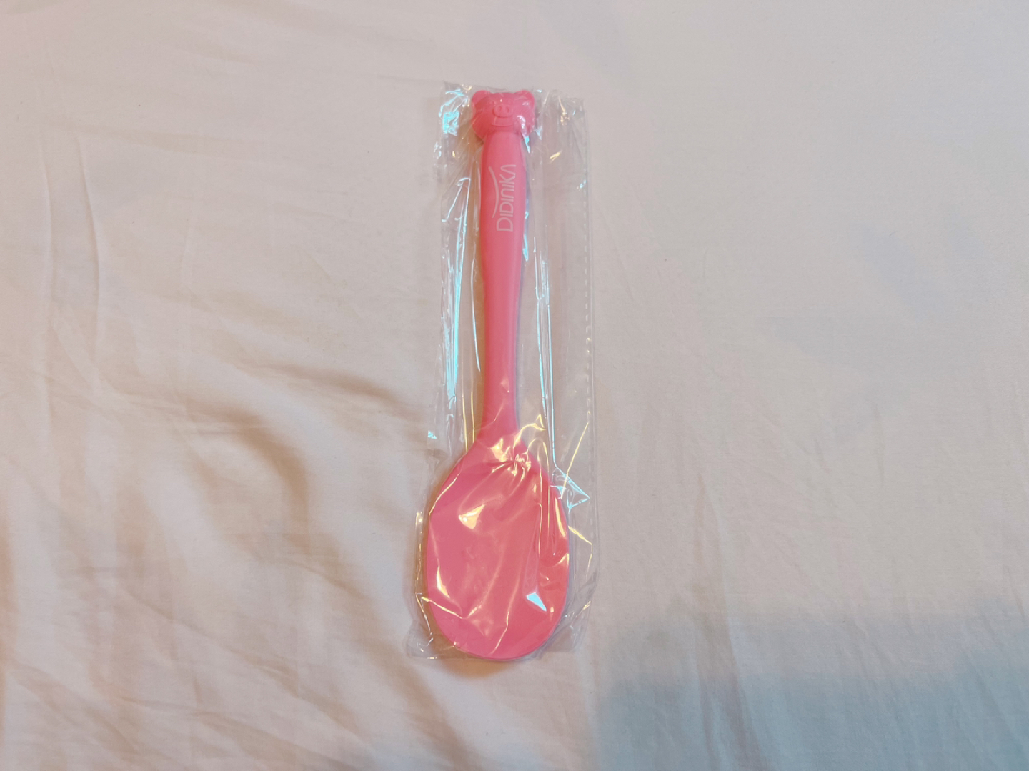 Didinika Pink Piggie Silicone Spoon NEW image indicator(2)