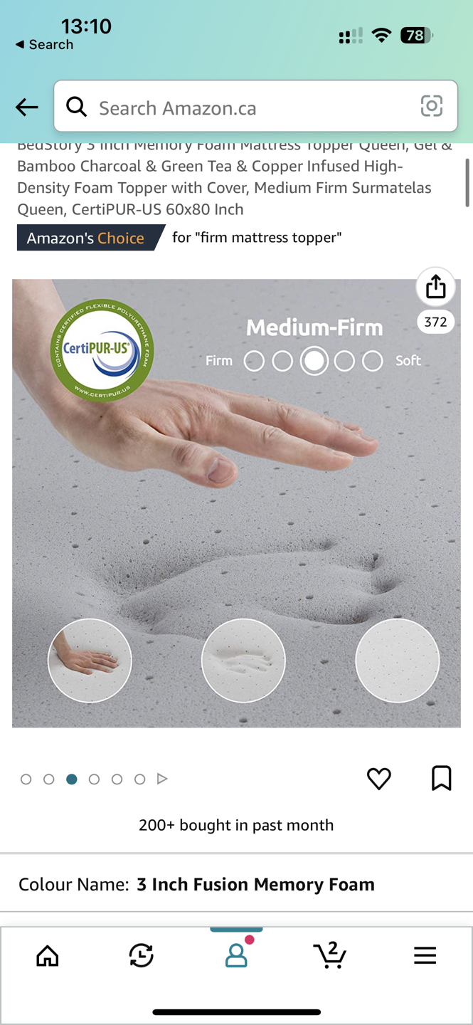 Memory Foam Mattress Topper Queen size - photo 3