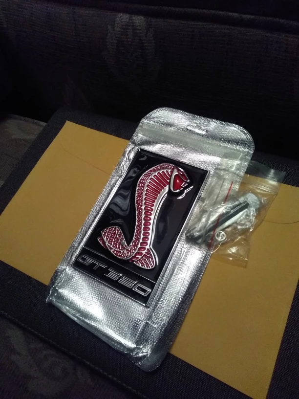 MUSTANG GT350 BOLT ON FRONT GRILLE EMBLEM. FREE SHIPPING - photo 2