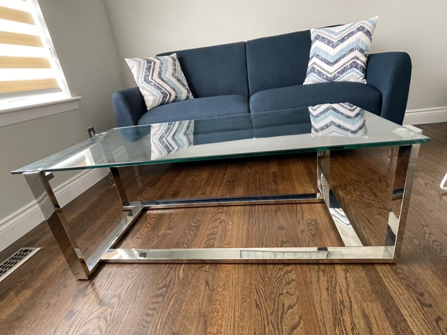 Glass top coffee table