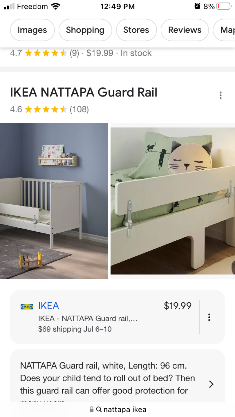 IKEA NATTAPA Guard Rail (kids, child) thumbnail