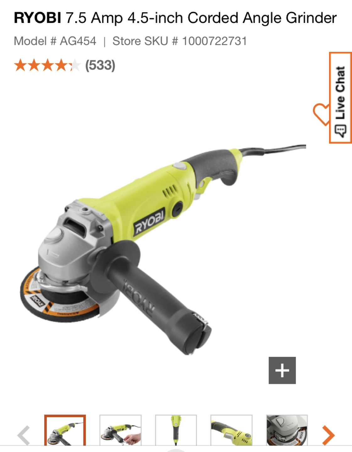 RYOBI Grinder thumbnail