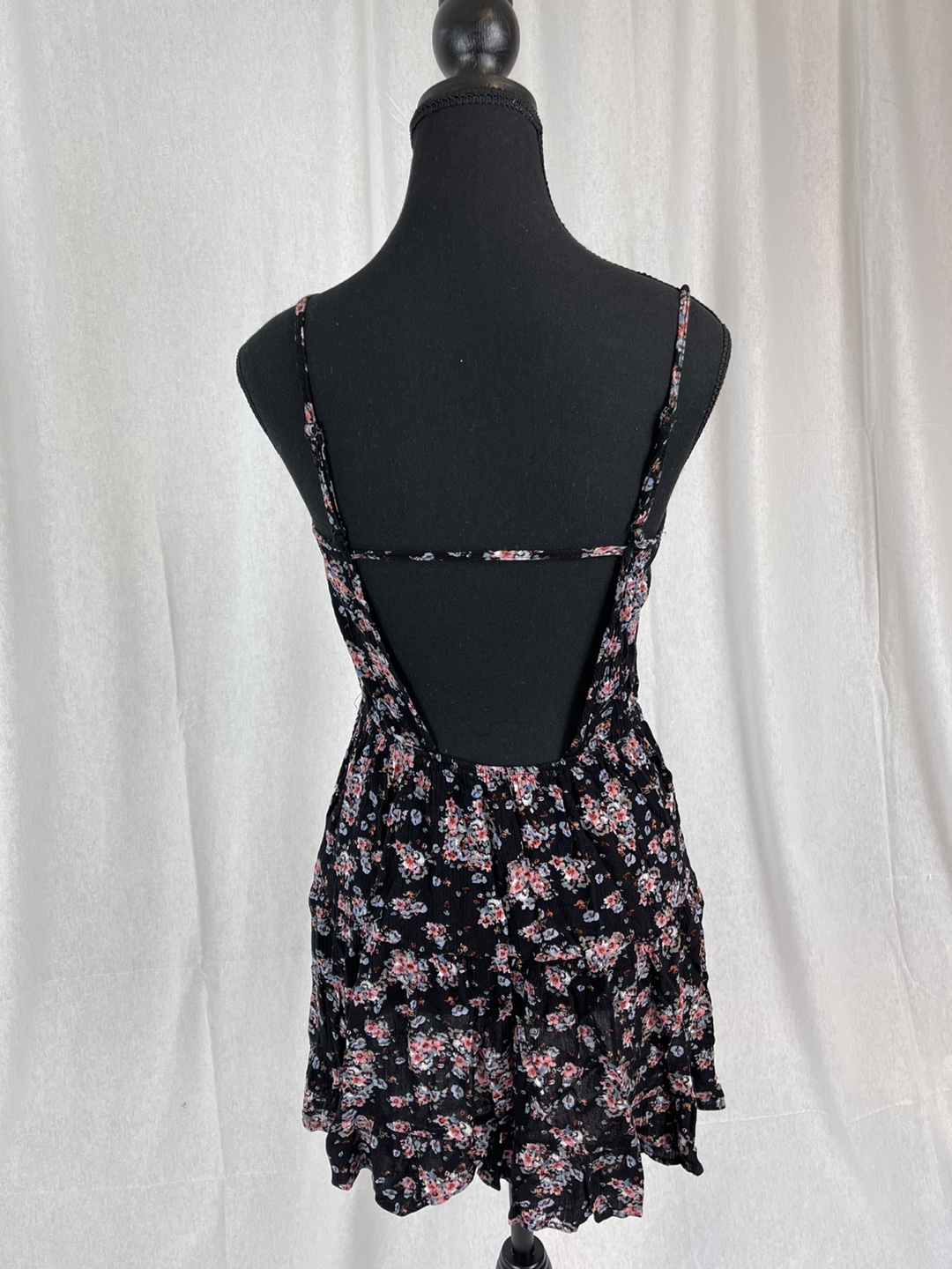Pink Rose floral open-back summer dress