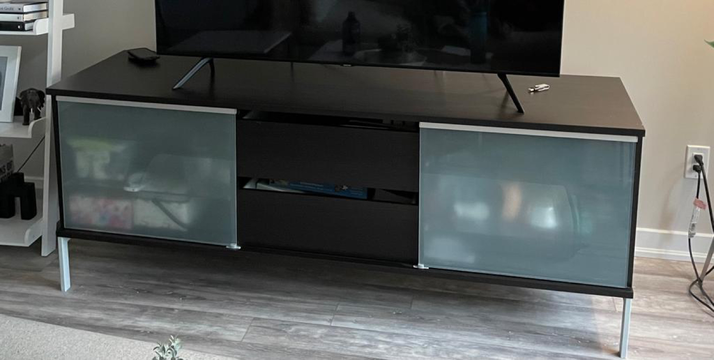Dark brown IKEA tv/media unit