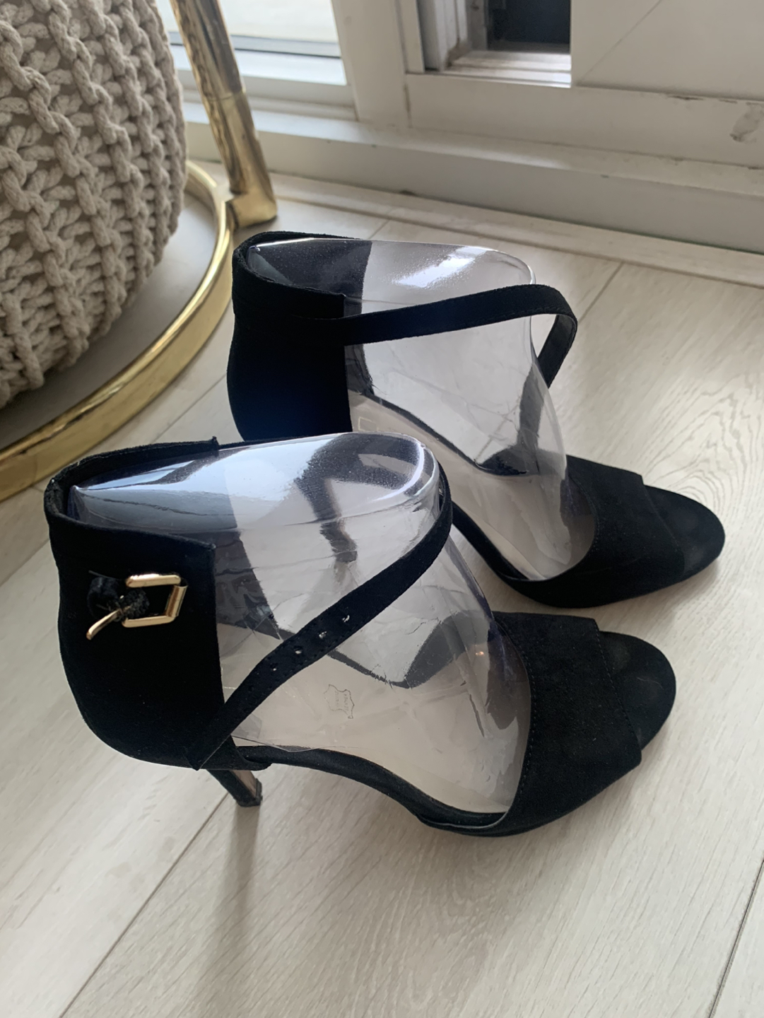 Aldo Size 7 Black Strap Heels image indicator(2)