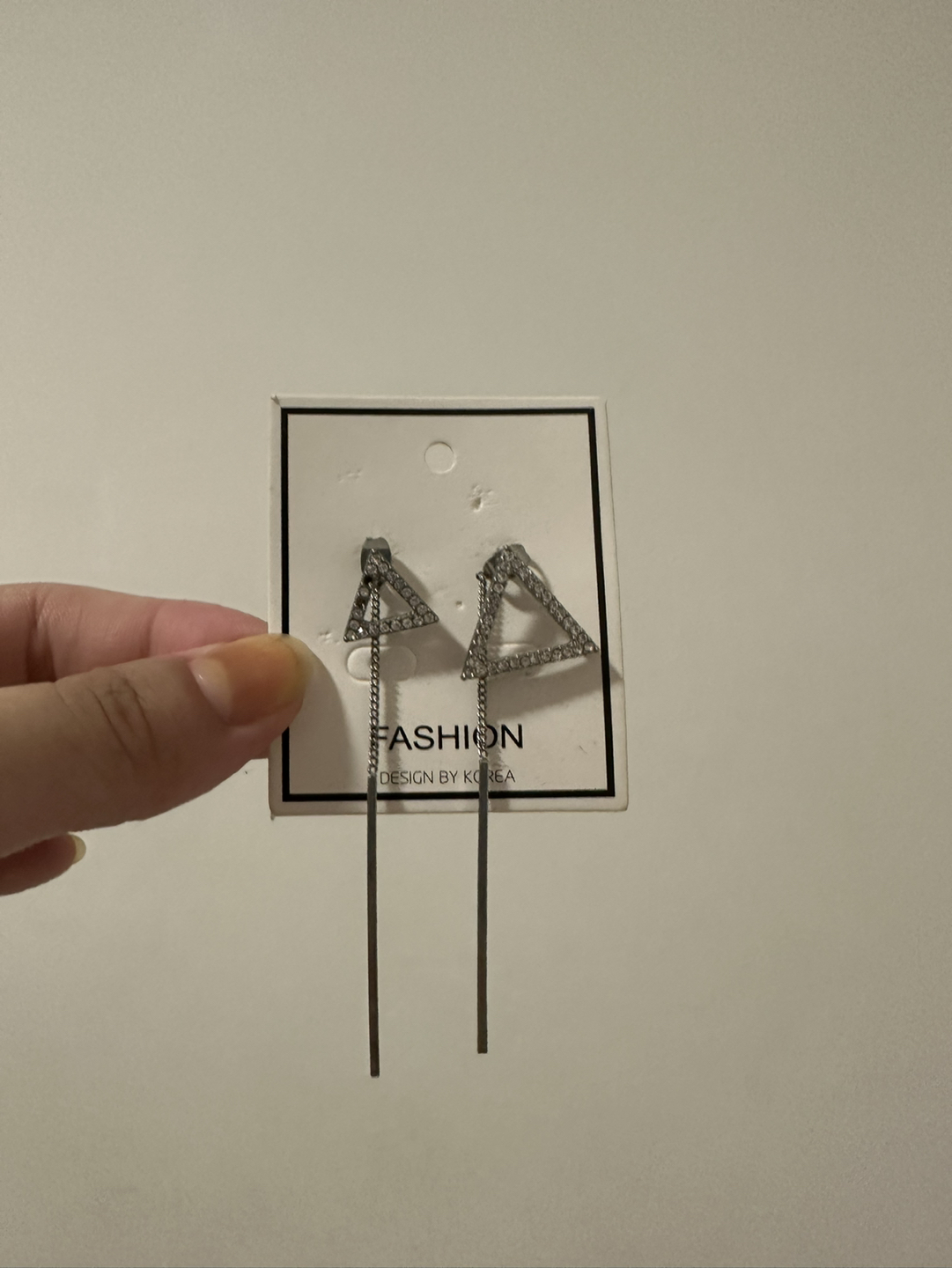Sterling Silver Triangle Earrings