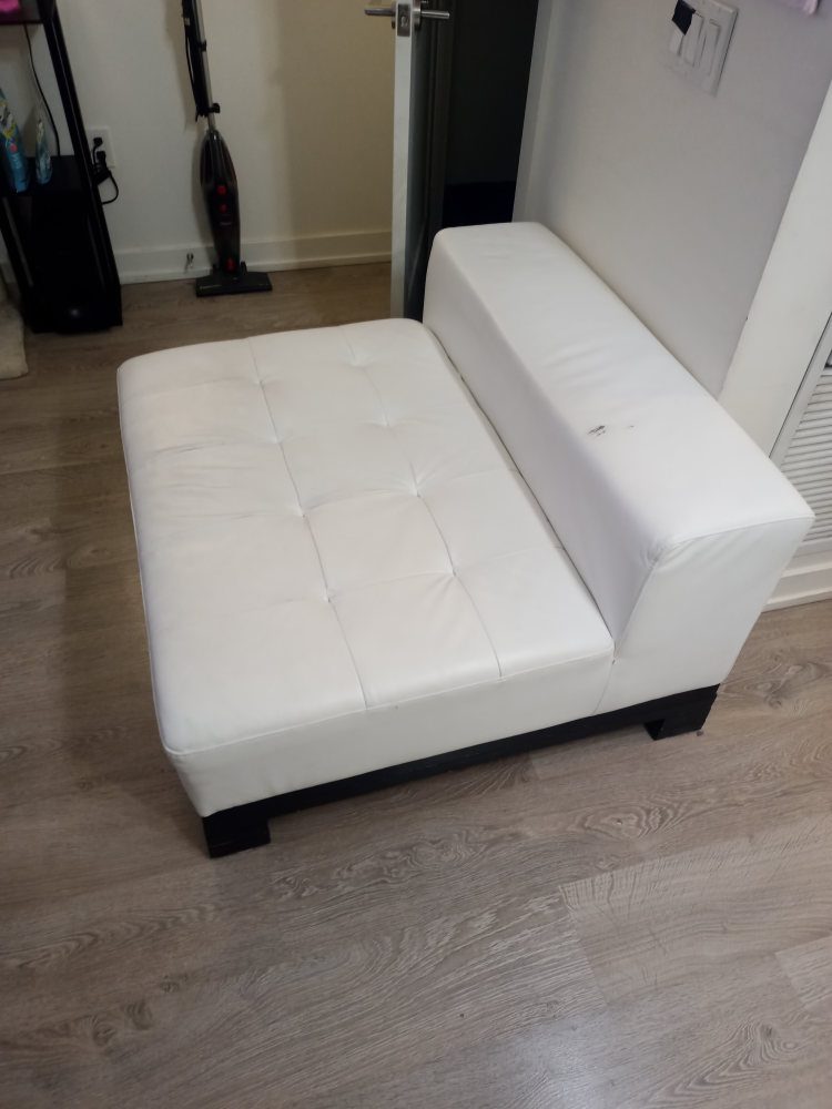 White leather couch 
