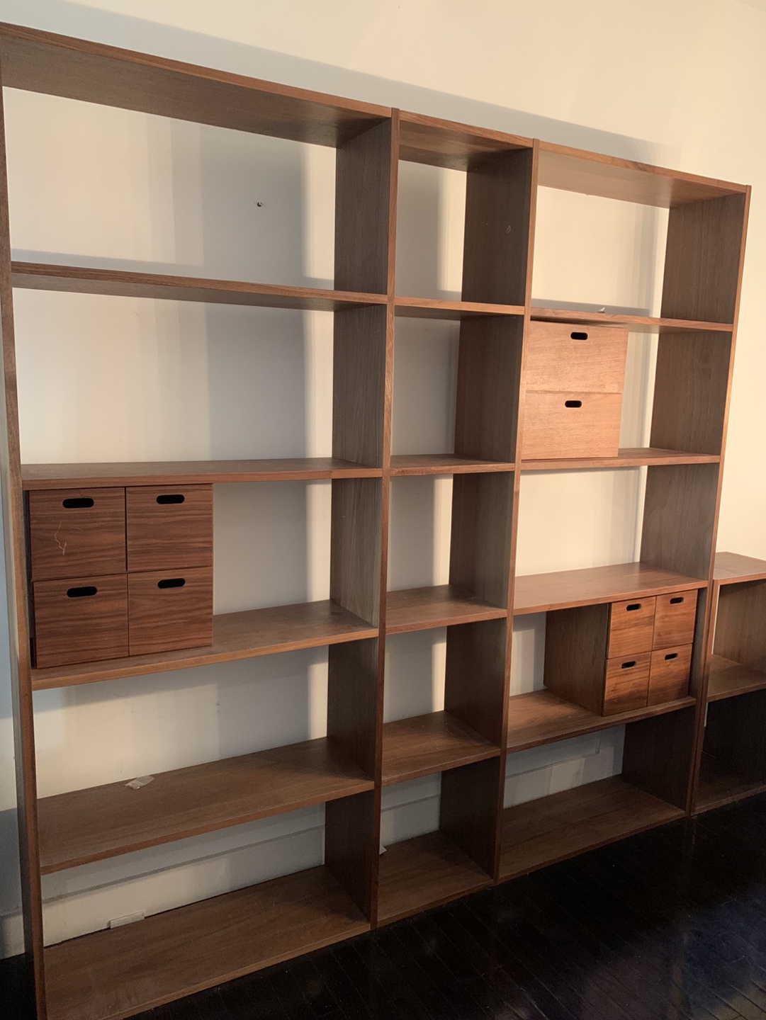 MUJI stacking shelf unit | walnut thumbnail