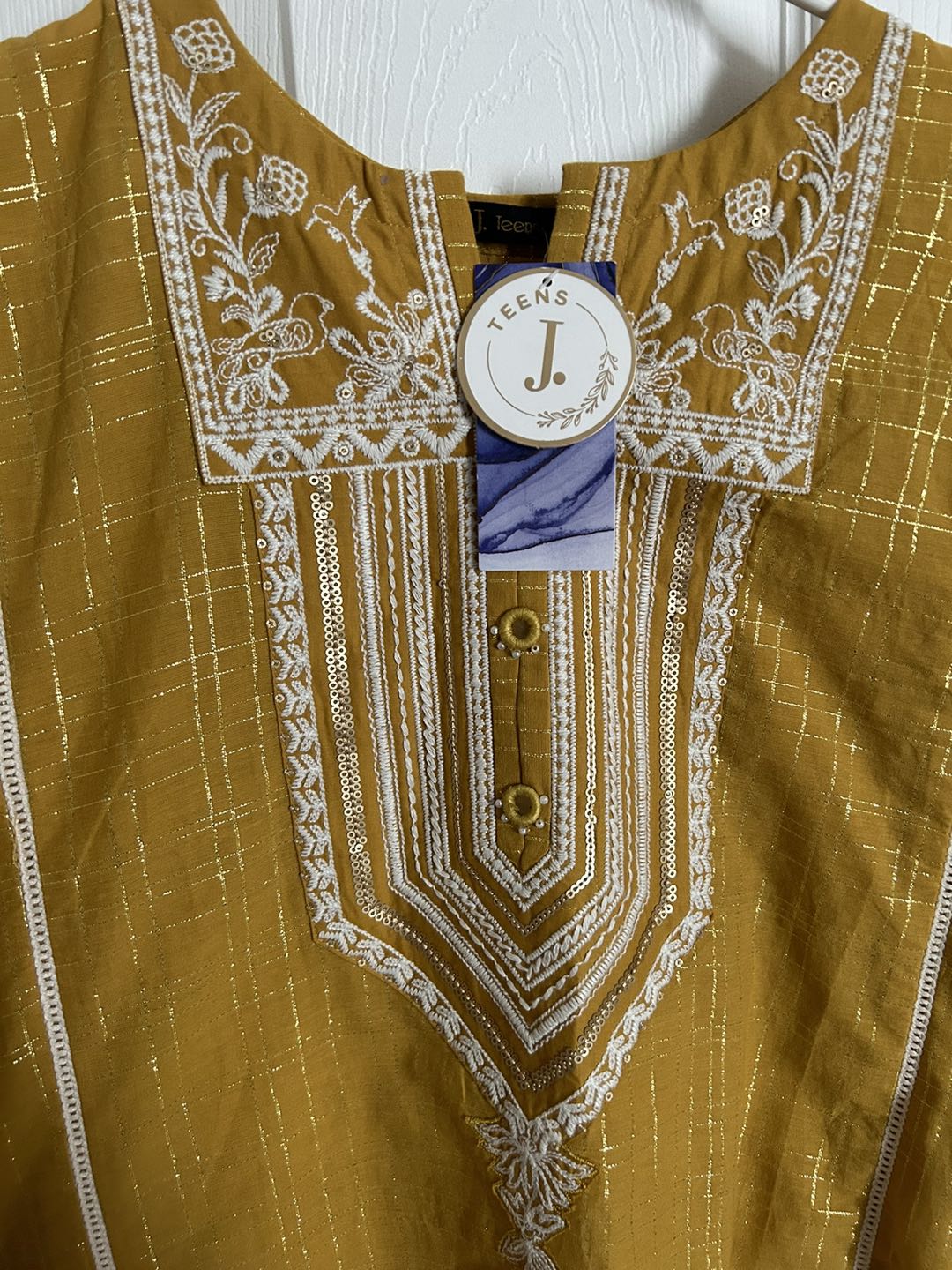 J. Teens Girls Yellow and Golden 2 Piece Suit - photo 2