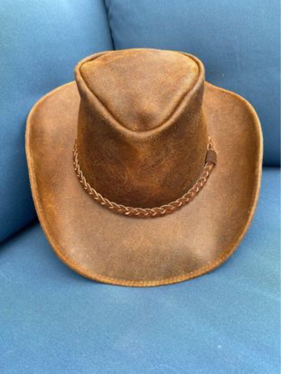 Genuine Roughout leather Cowboy Hat - Medium thumbnail