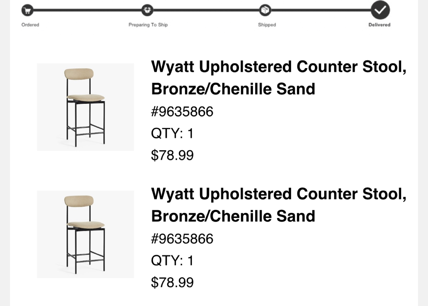 Pottery Barn Upholstered Wyatt Bar Stools