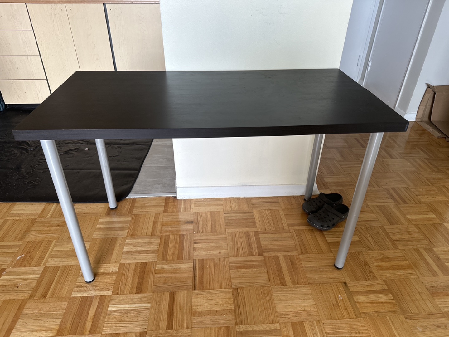 black Ikea desk