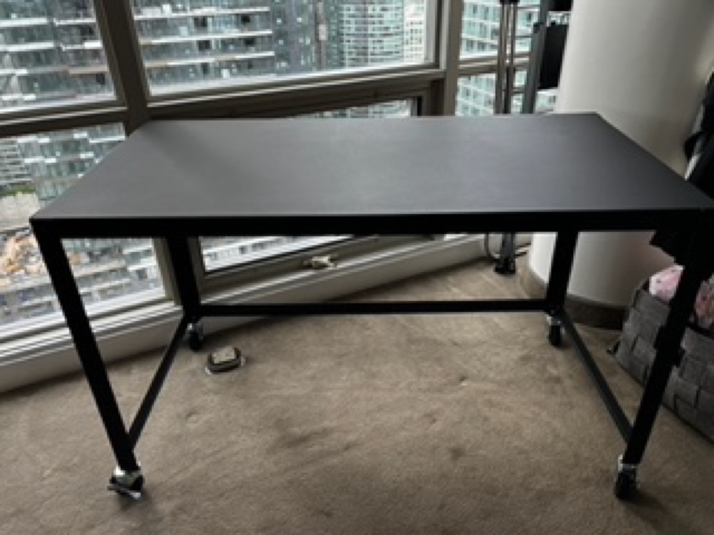 CB2 Go Cart Black Rolling Desk