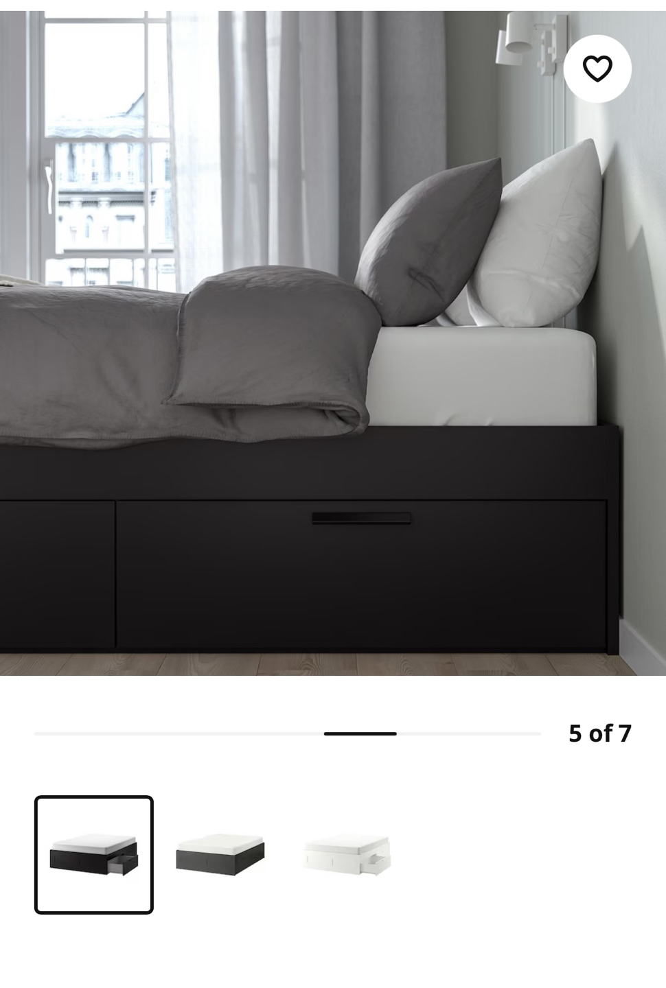 Ikea Queen bed frame (Black) - photo 3