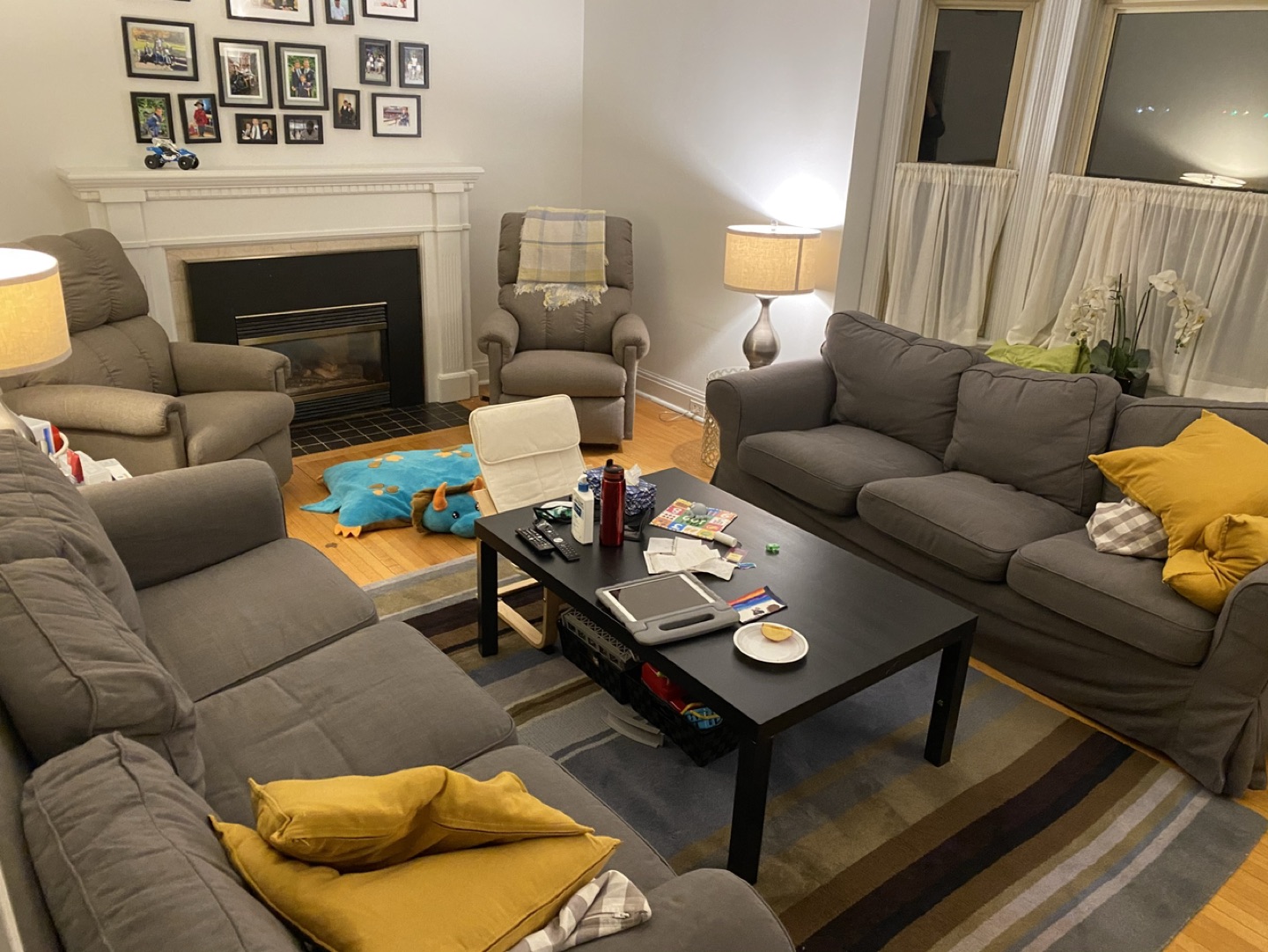 2 large Gray IKEA sofa - photo 2